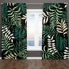Современные прозрачные шторы из тропических зеленых листьев, затеняющие окна для спальни, комплект штор для гостиной, 2 шт., бесплатная доставка