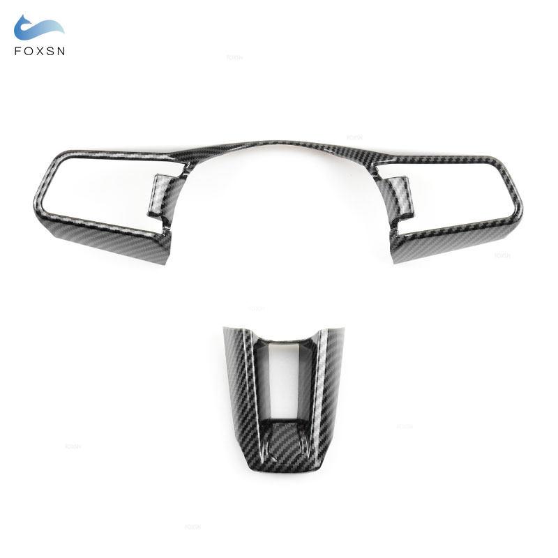 2 шт. салон автомобиля чехол на руль отделка наклейки аксессуары текстура из углеродного волокна для Porsche Cayenne