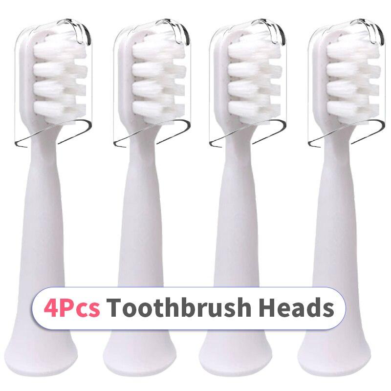Brush Heads for Xiaomi Mijia T100 Toothbrush Heads Gum Care Soft Toothbrush Heads with Protecting Caps for Healthy Brushing