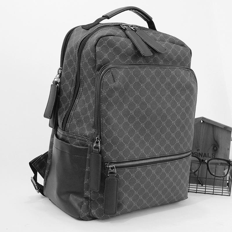 Трендовый корейский клетчатый рюкзак большой вместимости для мужчин и студентов