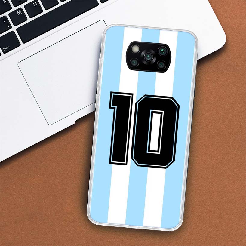 FootBall Number 7 10 30 Phone Case For Xiaomi Mi 11 Lite 11i 12X 12 9 8 11T 10T 9T Pro 10 5X 6X Ultra 5G Cover Coque Capa
