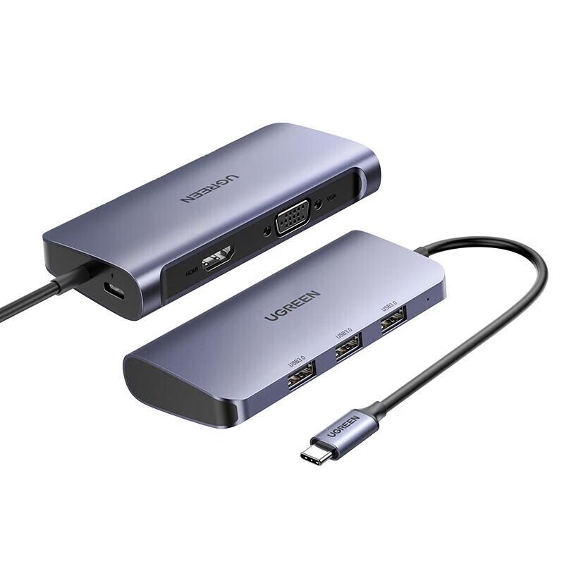 Ugreen Многопортовый USB-C адаптер 6-в-1 с HDMI/VGA