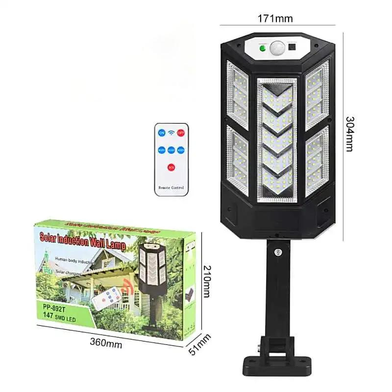 Мощная солнечная лампа 3000000LM наружные солнечные светильники с дистанционным управлением супер яркий солнечный датчик настенный светильник дворовый светильник водонепроницаемый
