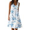 Женские повседневные летние платья без рукавов, весеннее лоскутное бохо-цветочное коктейльное вечернее платье