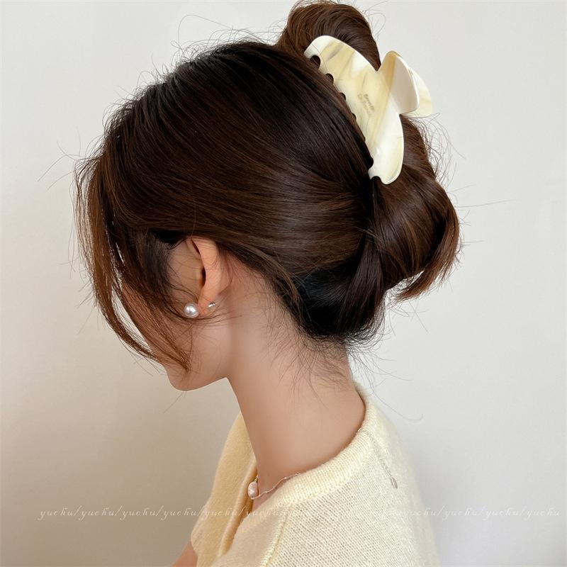 Женские Изысканные Элегантные Заколки для волос Акула Зажимы для волос Большие Ацетатные Модные Девичьи Аксессуары для волос Темперамент Заколка для волос