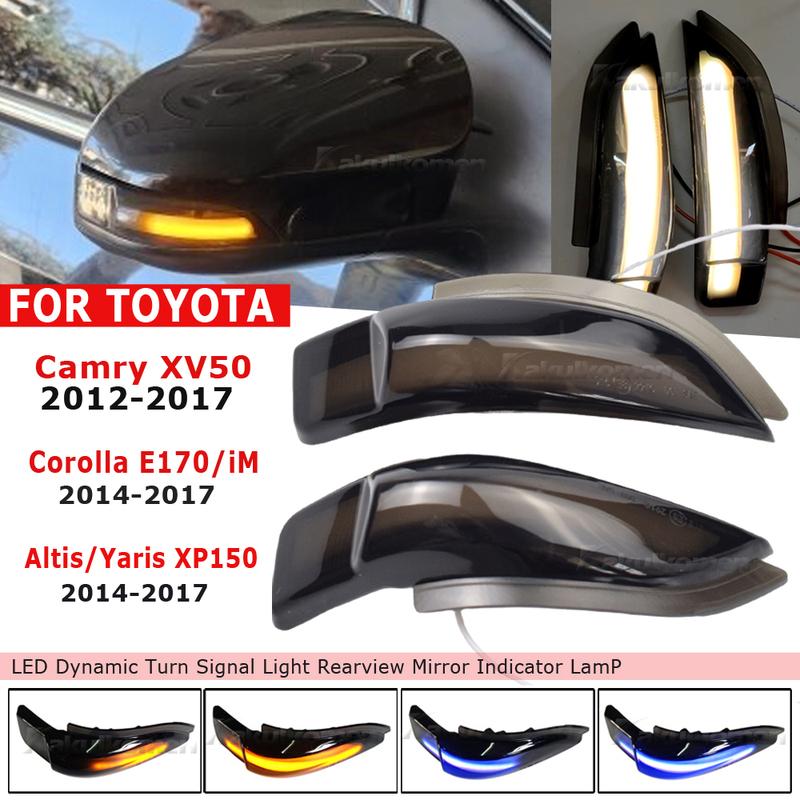 Светодиодный динамический указатель поворота для Toyota AQUA COROLLA AXIO FIELDER ALLION PRIUS C VITZ, индикаторная лампа зеркала заднего вида