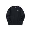 Anta Sports Lifestyle Series Solid Color Logo Round Neck Pullover Long Sleeve Sweatshirt Men Sweatshirt Black 952147768-2