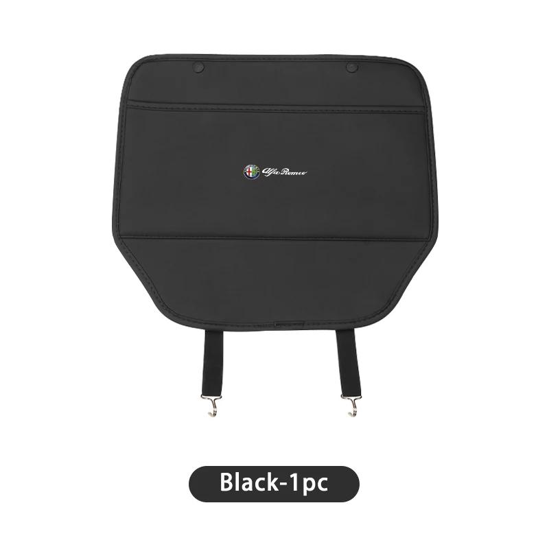 YUPR7 Car Seat Back Storage Rear Anti-wear Backrest Anti-kick Pad For Alfa Romeo GT Stelvio F1 Brera Volante Tonale Gloria Disco