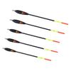 5 Pcs Durable Balsa Wooden Fishing Floats Bobber Multi Purpose Fish Feed Baits Accessories Kit( )