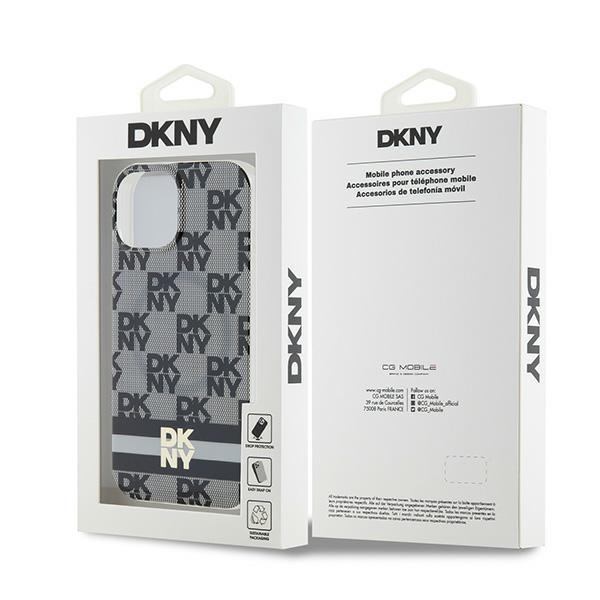 Dkny Dkhmp14Shcptsk Iphone 14 / 15 / 136.1 Czarny/Black Hardcase Iml Checkered Mono Pattern & Printed Stripes Magsafe