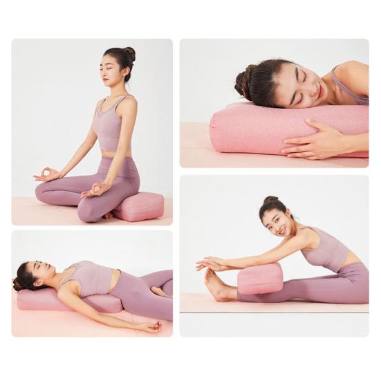 Modern Yoga Bolster Ergonomic Design Polyester Removable Cover