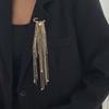 Water Droplet Fringe Clothing Tie Pin Exaggerated Bead Fixed Ornament  Women Girls