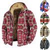 Men's Plaid Print Jacket Men's Spring And Autumn Casual Trend Zipper Hooded Jacket