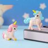 4Pcs Cartoon Mini Unicorn Ornaments Unicorn Party Cake Decoration Gifts For Kids Girls Happy Rainbow Horse Birthday Party Decors