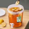 Plastic Cold Kettle Household Fruit Drink Cola Container Beer Barrel Large-capacity Food Storage Box with Faucet Herbal Teapot Water Bottle Cup Pots
