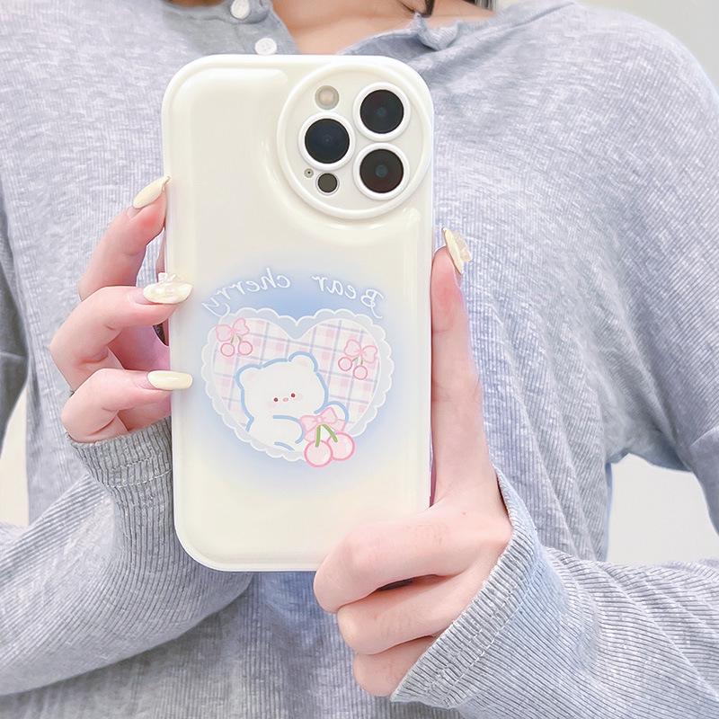 Zhitai Air Cushion Protective Case for iPhone 15 Pro, Compatible with 12/11/14, Cartoon Design