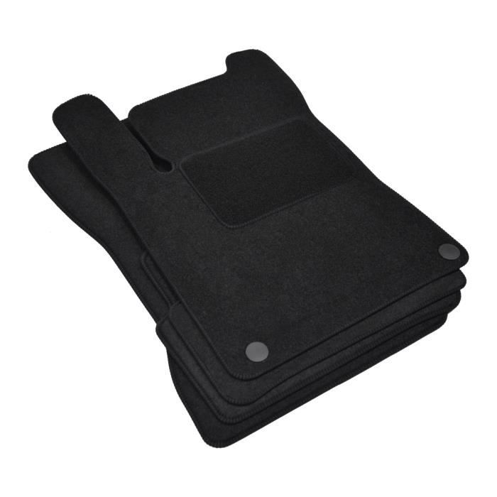 Tapis De Sol - Mercedes - A-class W117 - Velours Noir - 4 Pièces - Antidérapant - Sur Mesure