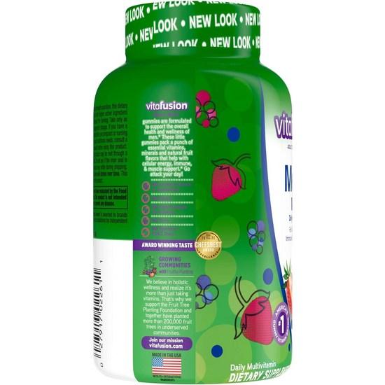 Vitafusion Men's Daily Multivitamin Natural Fruit Flavor Gummies, 70 Pieces, 70 Tablets, 1 Piece,Korean Health Food