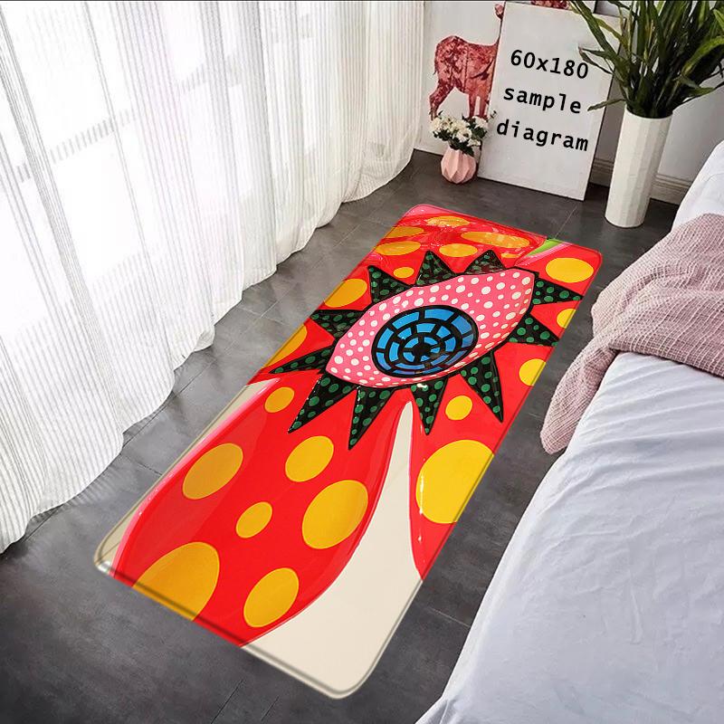 Коврики для прикроватной комнаты с тыквой Коврики для ног Коврик для входа Yayoi Kusama Детский коврик Коврики для ванной Коврик против скольжения Декор для прихожей