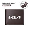 BQTT3 Leather Car Short Men Wallet Purse With Card Holder License Accessories For KIA K5 K2 Optima Soul Spectra Niro Cadenza Sephia