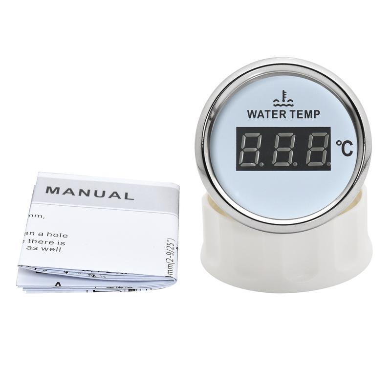 52mm Water Temp Gauge + Temperature Sensor 10mm Boat Car Motorcycle 40-120 Celsius Auto Water Temperature Meter Accessories