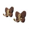 2 Wooden Butterfly Wall Hooks for Keys And Coats - Home Bathroom Accessories
