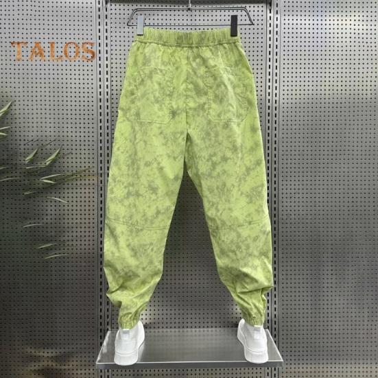 Мужские брюки-карго с завязками на талии, мешковатые брюки-джоггеры свободного кроя, шаровары с принтом и большими карманами для спорта и улицы