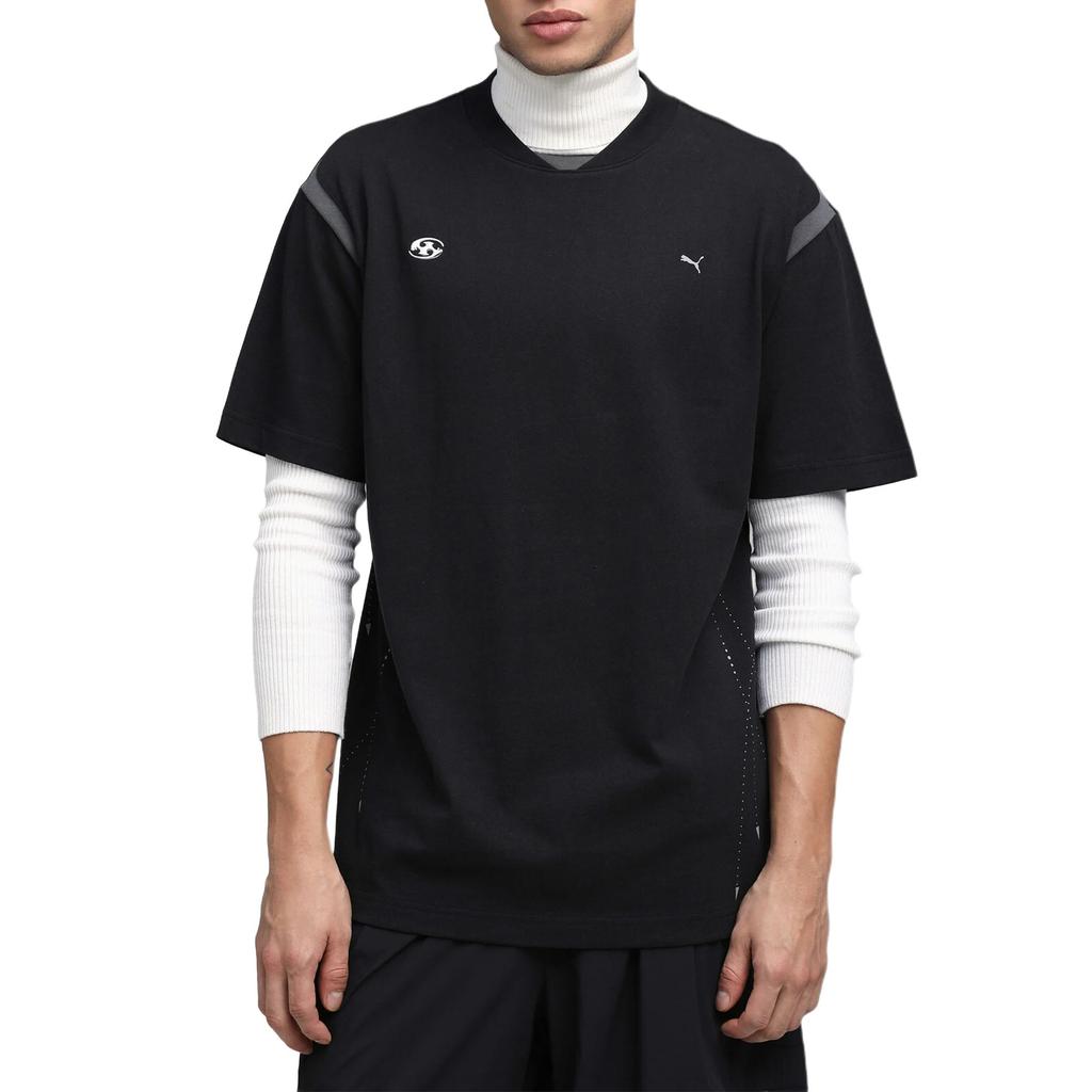 Puma X San San Gear Коллаборация FW25 Логотип бренда Простая футболка с коротким рукавом Мужские топы 632548-01