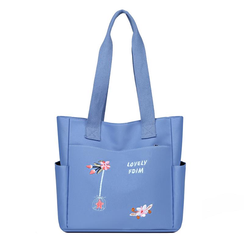 2025 Новая Мода Вышитая Сумка Большая Вместимость Легкая Многокарманная Сумка Через Плечо Досуг Джокер Дорожная Сумка