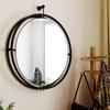 Современное металлическое зеркало круглое декоративное Титаник дизайн глянцевое черное зеркало для кухни, ванной комнаты, гостиной и украшения
