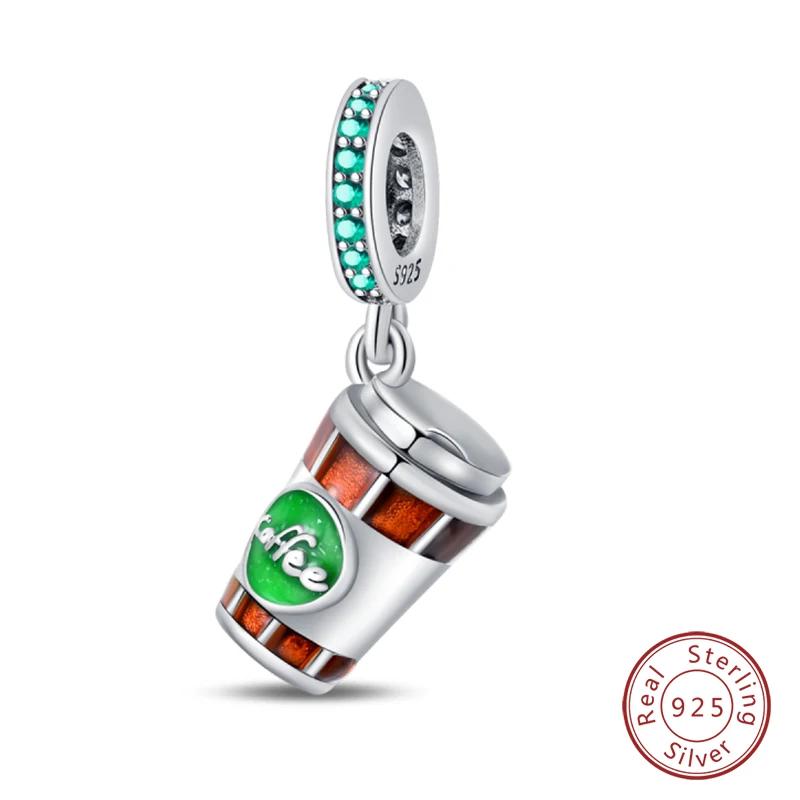 Copper Little Bear Soft Candy Coffee Strawberry Cake Afternoon Tea Charms Beads Fit Bracelets Diy Jewelry