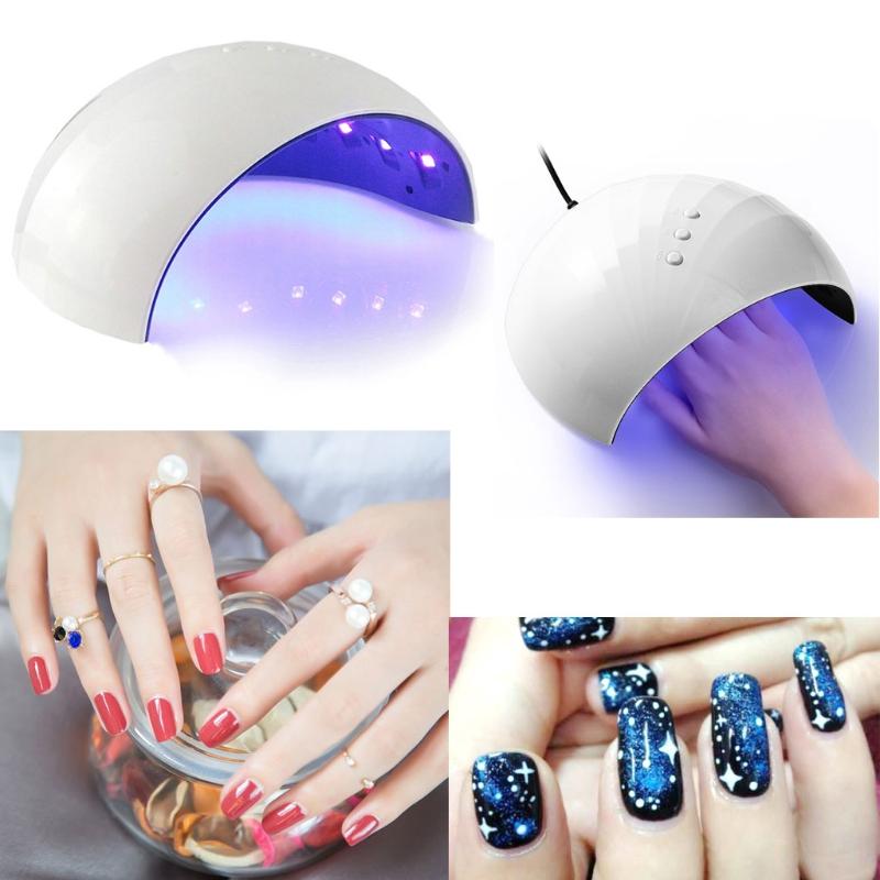 Portable 36W UV Dryer UV Resin Curing Lamp 30s 60s Timer Nail Art Manicure Gel Dryer USB Charge Jewerly Making Tool