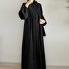 Женский мусульманский халат, однотонное платье из двух частей, длинное