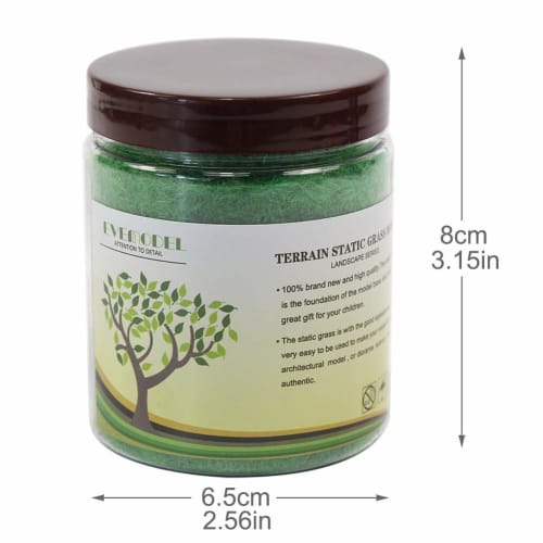 Artificial Grass Powder, Model Grass, 2mm, Scenery Collection, Glass Model Buildings, Decorations, Landscapes, Miniature Gardens, Model Trains, Dioram