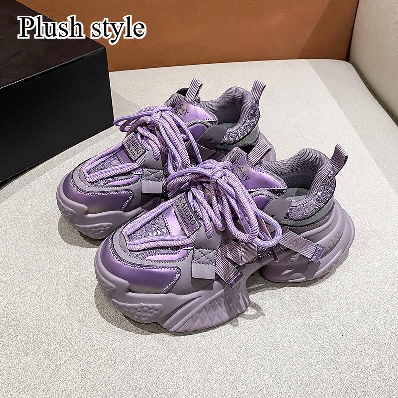 Женские осенне-зимние кроссовки на мягкой подошве в стиле «папины кроссовки», легкие, на толстой подошве, увеличивающие рост, повседневные спортивные кроссовки