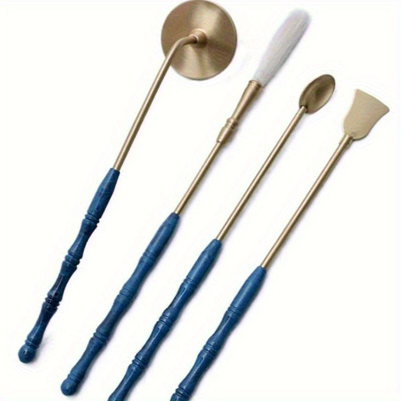 Цветной медный инструмент для благовоний, Синяя горящая медная ложка для благовоний, Лопатка для благовоний, Аксессуары для инструментов для благовоний