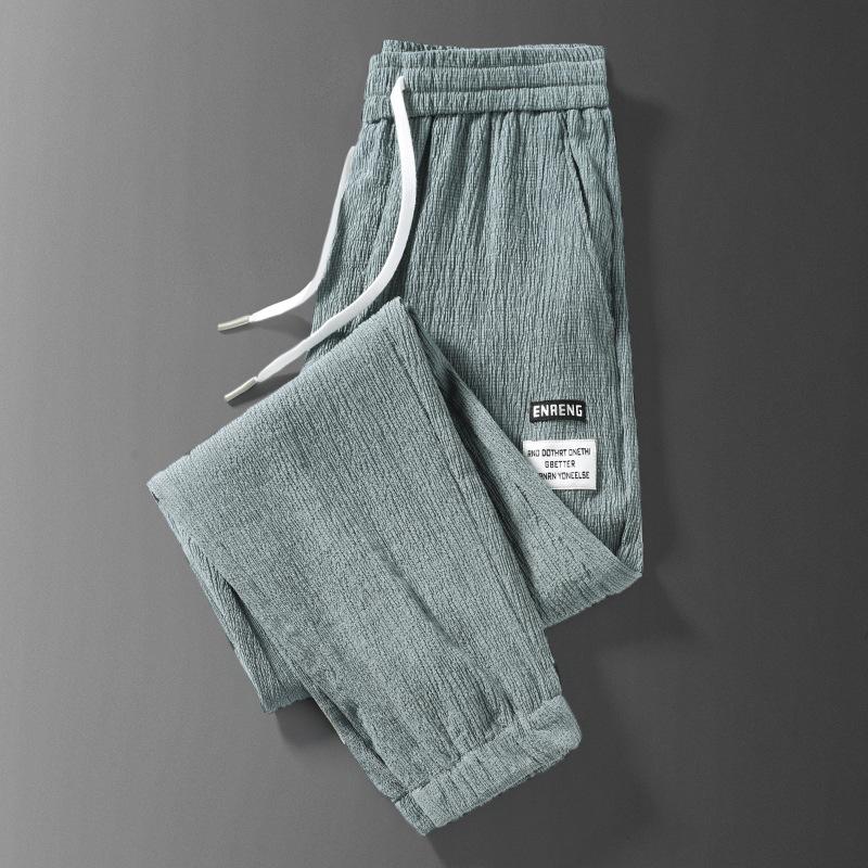 Мужские летние свободные спортивные штаны на завязках с узкой талией - несколько цветов