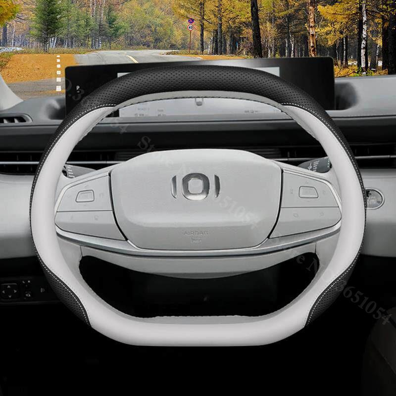 Для Changan Qiyuan A05 A06 A07 Q05 Q07 Накладки на руль автомобиля из кожи наппа Ультратонкие накладки на ручки автомобиля Аксессуары для интерьера
