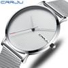 Men’s Watches CRRJU Fashion Casual Quartz Watch Men Business Waterproof Analog Wrist Watch Male Clock Relogio Masculino