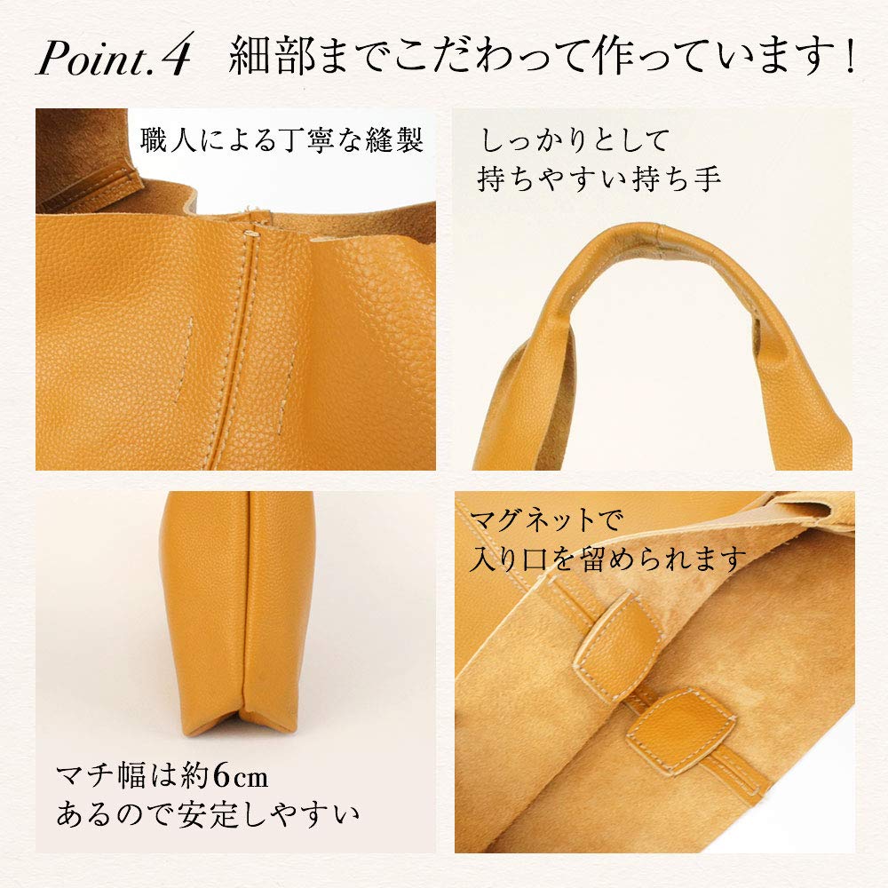 Сумка-тоут из натуральной кожи Кожаная сумка для поездок на работу Маленькая Petit Manon Milk Tea [Notre Favorie] Женская