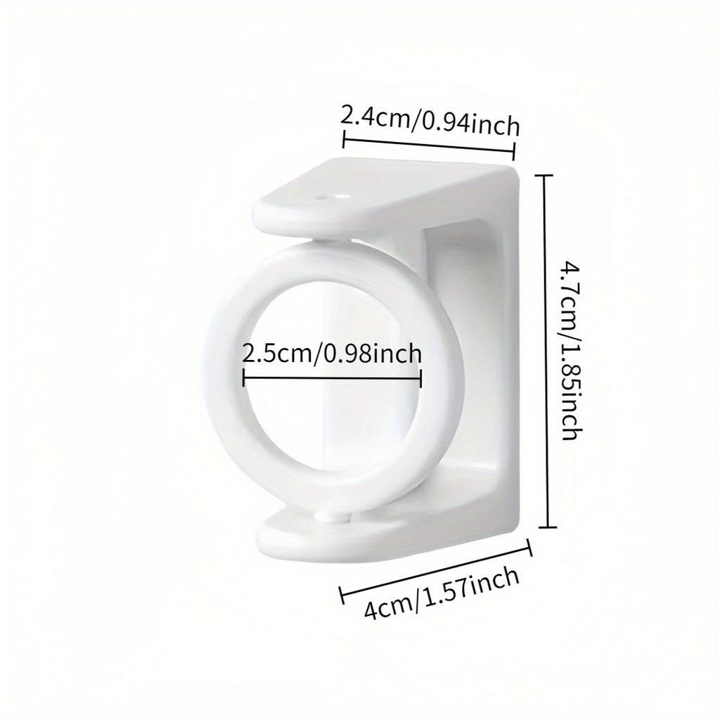 2 шт. Клейкие крючки без сверления - Вращающееся на 360° кольцо для штор и полотенец, Пластик для использования в разных комнатах