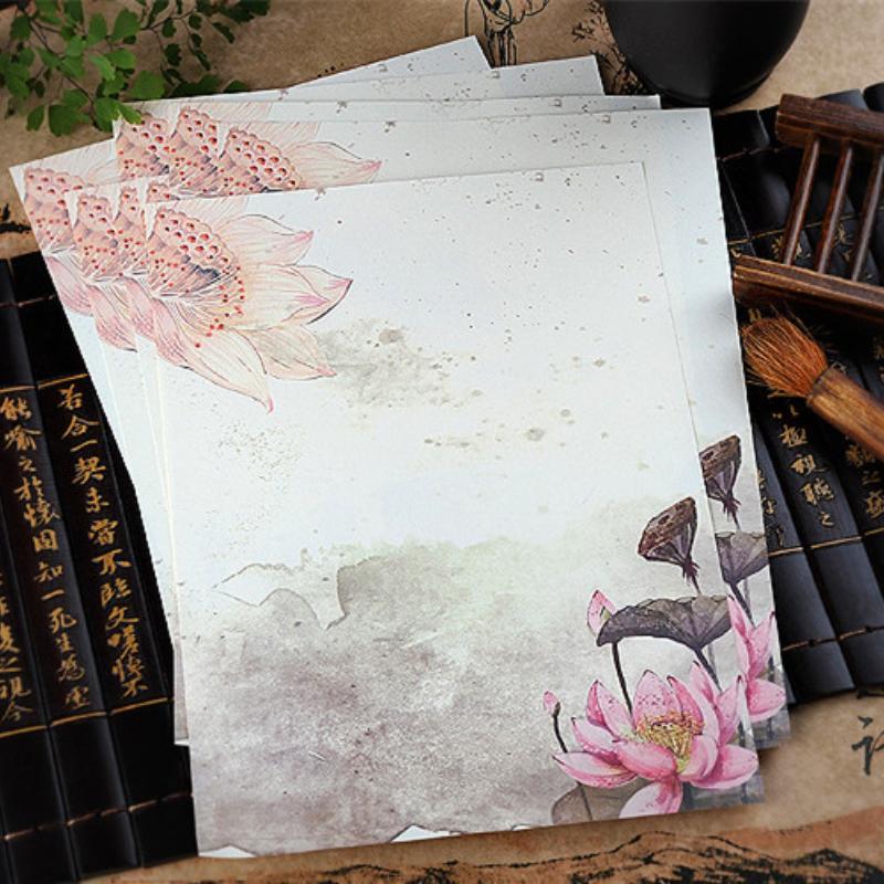 Letter Paper Creative Chinese Style Ancient Style B5 Letter Paper Stationery  Small Fresh and Beautiful Ink Can Be Written and Printed