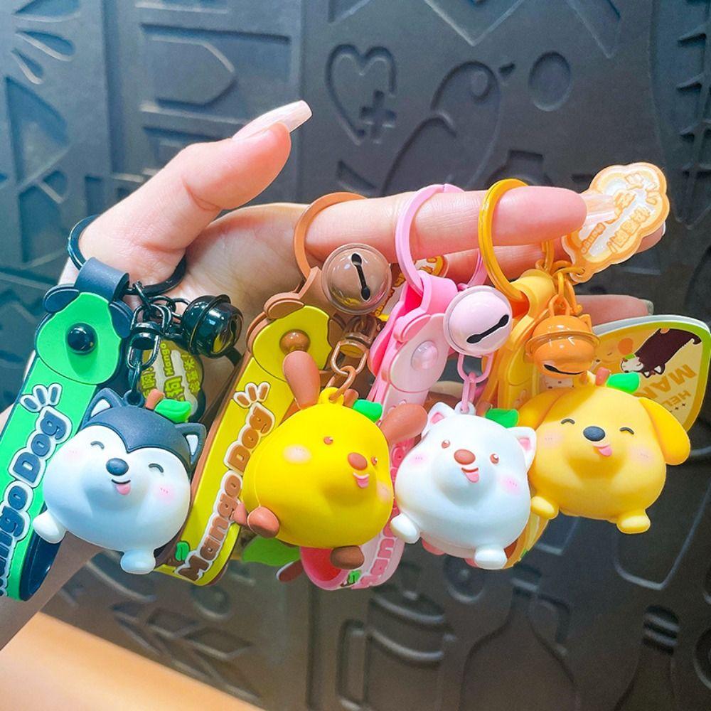 Шиба-ину Хакими Манго Собака Нежный Подвеска ПВХ Фрукт Животное Комбинированный Брелок Женский Леди Девушка