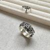 Chrome Hearts Массивное кольцо с ромбовидным крестом и цветком: Унисекс Хип-хоп Панк Рождественский подарок