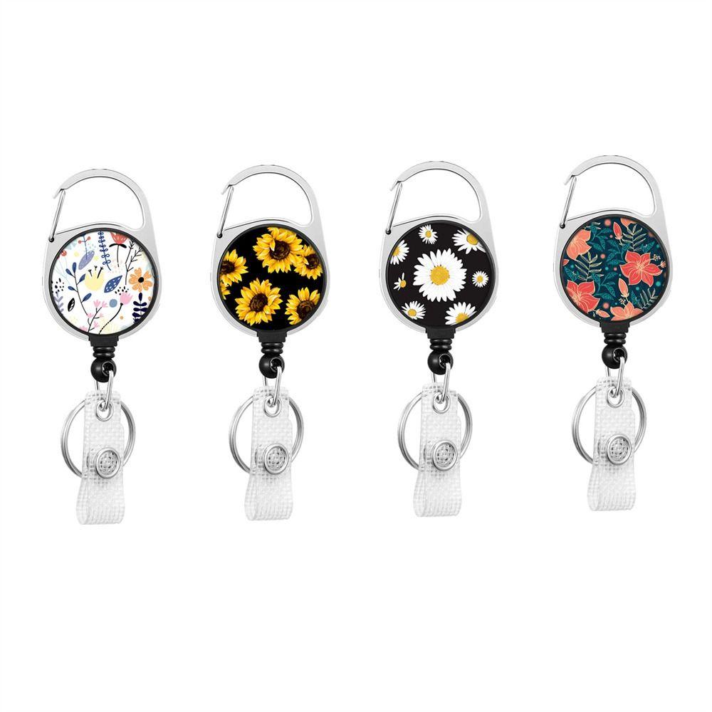 Retract Pull Key Chain Lanyard Clip Name Tag Holder Badge Holders ID Card Key Ring Badge Reel Clip