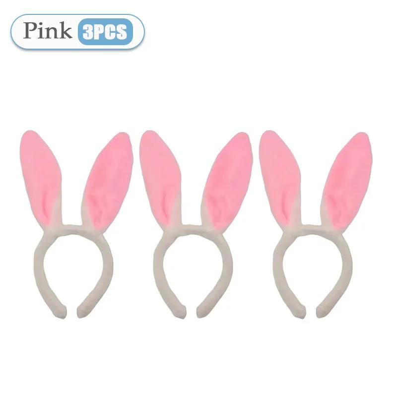 1-15PCS Cute Rabbit Ear Headbands Cute Plush Bunny Ears Hairband Easter Decorat Costume Party Cosplay Hair Hoop Hair Accessories