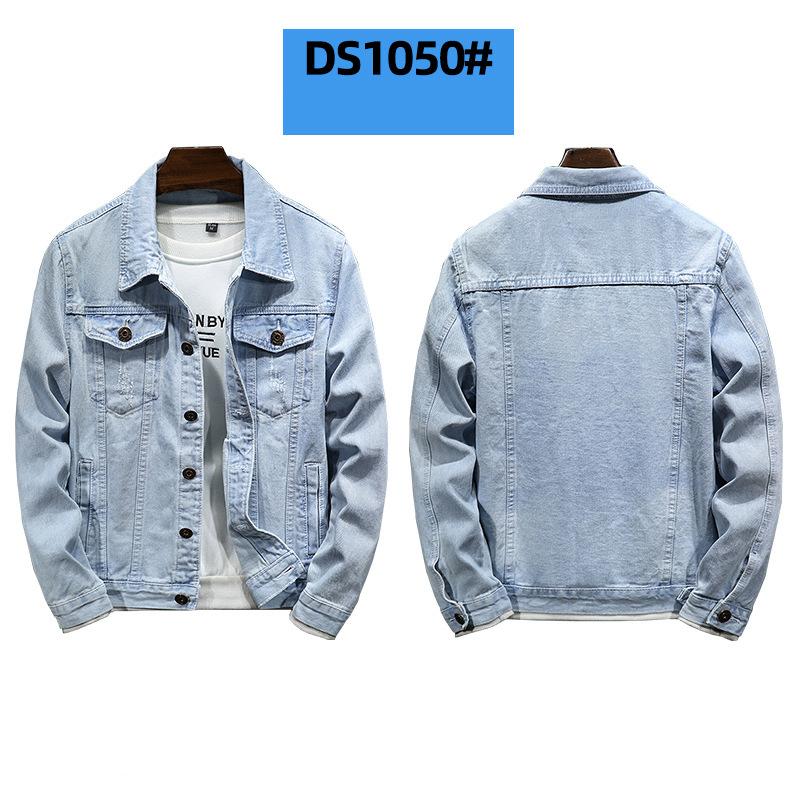 Men's Ripped Jacket Windproof Jacket Washed Denim Jacket Plus Size Denim Jacket