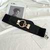 Hollow PU Leather Wide Side Korean Waist Strap Women Waistband Waist Belt Coat Dress Decorative