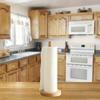 Wood Paper Towel Holder Durable Anti-Skid Tissue Vertical Stand Rack Hook For Kitchens Bathrooms Living Rooms