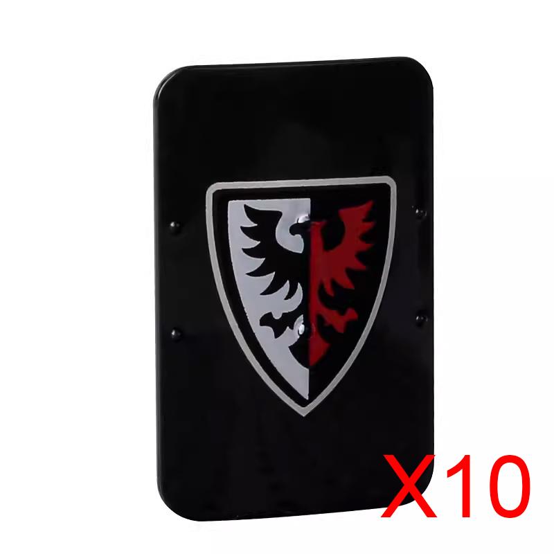 Конструктор MOC Средневековый Рыцарь Римский Солдат Аксессуар Шлем Головной убор Огненное Перо Щит Черный Орел Королевский плащ Кирпичная Игрушка